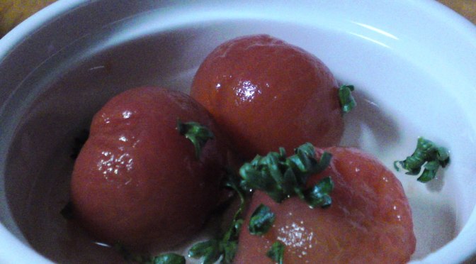 Japanese Appetizer (O-toushi/お通し): Mini Tomato O-Hitashi!