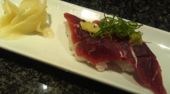 Sushi Restaurant: Whalemeat and others at Uogashi Sushi in Asty, Shizuoka City!