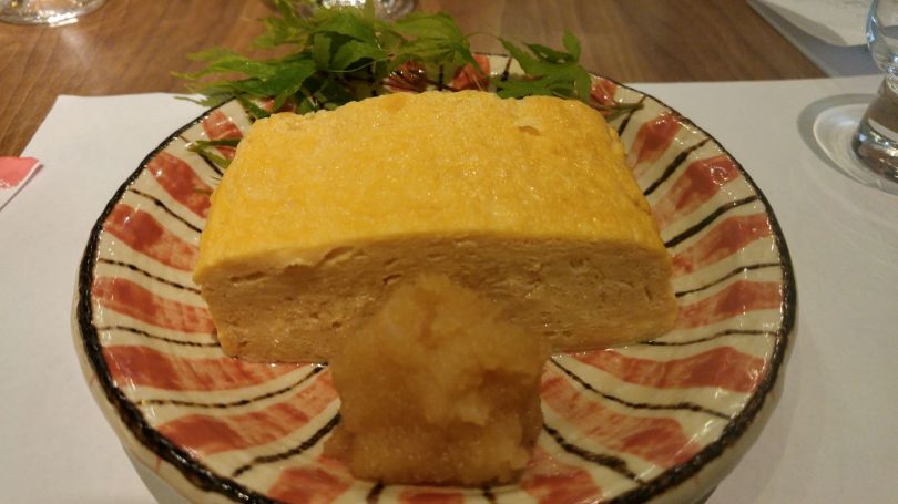 Japanese omelette Oomuraya tasting